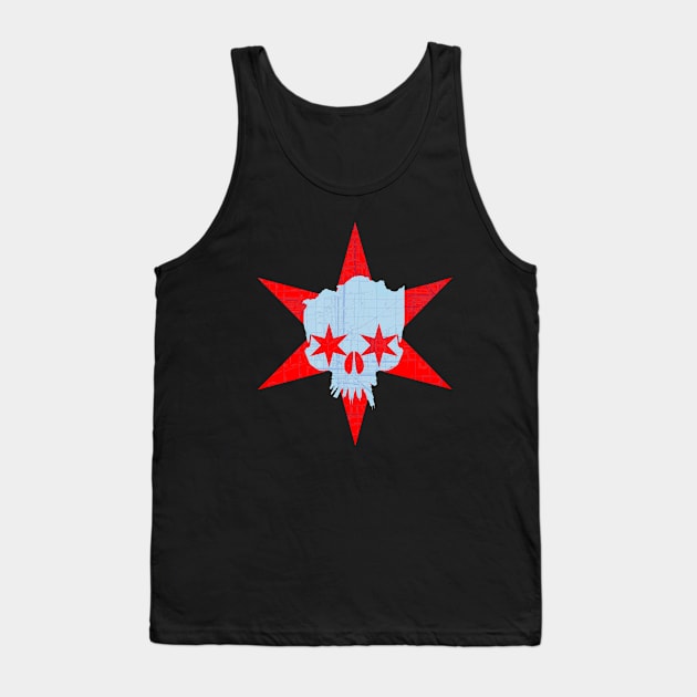 Chicago Proper Star 'EL" Map Skull Tank Top by Chicago Proper